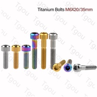 Tgou Titanium Bolt M6x20 35mm Allen Key Hex Screw Bicycle Motorcycle Fastener