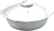 SANTO 26-07057 Banko Ware Pot, Direct Fire, Microwave, Oven Safe, White No. 9, Earthenware Pot, 11.2