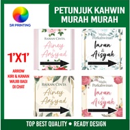 BUNTING PENUNJUK ARAH KAHWINMURAH 1X1 & 2x2