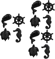 12 pcs handle dresser Ocean Style Door Knobs Nautical cabinet door knobs Sea Horse Cupboard Knobs Whale Door Knobs Cabinet Knobs small wooden knobs kitchen cabinet iron drawer