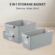 Multifunction Sorting Storage Basket Organizer Box Space Saver Wardrobe Cabinet Shelf Set