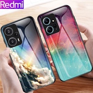 Redmi Note 12S Note 12 Pro Note 11 Pro Plus Note 10 Pro Frame Hard Tempered Glass Cloud Rear Case Casing