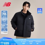 NEW BALANCE NB官方24新款外套男款秋冬运动舒适时尚保暖鸭绒立领羽绒服 BK AMJ43375 M