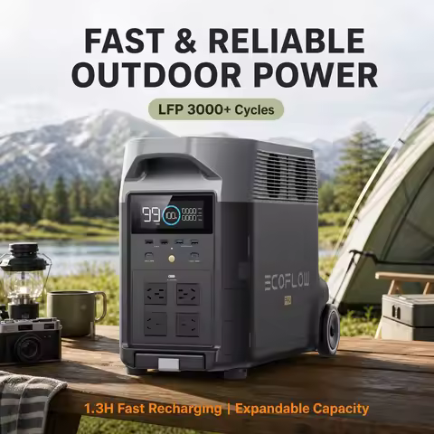 ECOFLOW DELTA 2 Portable Power Station, 1.3H Full Charge LFP Battery 500W Max Solar Generator for Ho