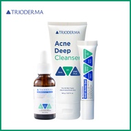 Combo to help reduce acne Trioderma Facial cleansing gel 150g + Serum 30ml + Acne gel 15g to clean a