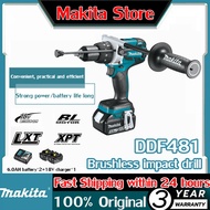 [Original direct sales] Makita DDF481 electric screwdriver 18V impact drill rechargeable screwdriver brushless lithium electric hand drill multi-functional home rotating three-in-one mini electric drill