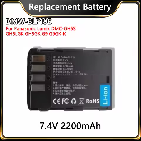 Panasonic High Quality New DMW-BLF19E 7.4V 2200mAh Camera Battery For Panasonic Lumix DMC-GH5S GH5LG