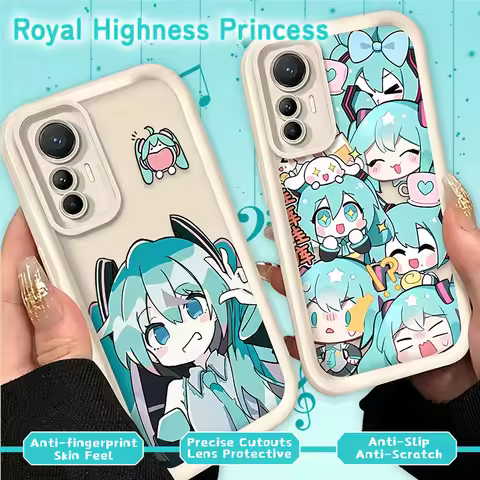 Hatsune Miku Kawaii Expression Collage Soft Case For Xiaomi Poco X7 X6 NEO X5 X3 F8 F7 Ultra F6 F5 P