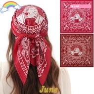 JUNE1 Men's Headscarf, Peace Dove 55x55cm Woman Hip Hop Face Towel, Fashion Wave Print Imitation Sil
