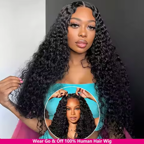 9x6 Water Wave Glueless Wigs Human Hair Ready to Wear And Go Human Hair Wigs for Women Pre Cut 5x5 W