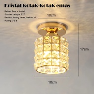 Lampu Kristal Gantung Mewah Ruang Tamu Lampu Plafon Minimalis Crystal Ceiling Lamp Langit-langit