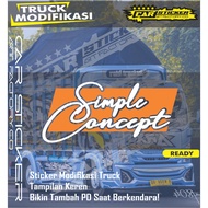 SIMPLE CONCEPT Sticker Truck Canter Sticker Giga Truck Sticker/ Pickup Sticker/