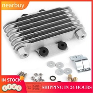 Nearbuy 6 Row Oil Cooler Engine Silver Motorcycle Universal