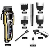Kemei KM-1990 Cordless Electric Hair Trimmer and Styler with Fast QC3.0 Charging Adjustable Blades a