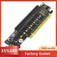 Dual NVMe PCIe Adapter, PCIe 4.0 X16 to Dual NVMe & 1x More PCIe X16 (X8 Signal) Adapter for M.2 NVM