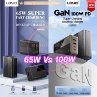 LDNIO A4808Q A4809c Super Fast Charging Desktop Mobile Phone Laptop Charger 2 USB TYPE C 65W 100W PD