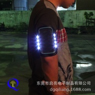 Beg Lengan LED Sukan Luaran Telefon Lampu LED Berlari Menari Perlindungan Pemegang Kunci Telefon Kil