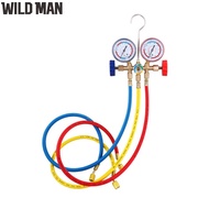 ชุดเกจ์ข้อต่อวินิจฉัย AC ท่อที่ชาร์จทำความเย็นให้บริการแบบ3ทาง A/c และตะขอสำหรับ R404A R134A R12 R22