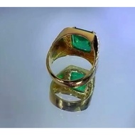 Emerald Silver 925 Ring {gold plated}
