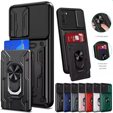 Case For Xiaomi Poco X6 X5 Pro 5G F3 F4 GT F5 5G M4 M5 M6 Pro X3 NFC X4 GT Grade Card Slot Cover Poc