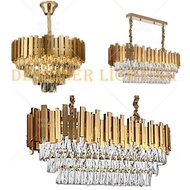 Wynn Design Lighting Modern Chandelier Raindrop Crystal Light For Hotel Dining Hall Way Gold Series 