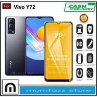 LAYAR Tempered Glass Color Hp Vivo Y72 / Vivo Y72 5G Anti-Scratch Full Screen Glass Full Glue Skin P