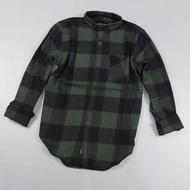 KEMEJA Brill Eighty Eight - Green Army Premium Long Flannel Shirt 88 L3004