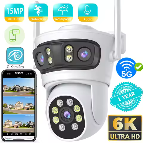 15MP Wifi Camera Outdoor Auto Tracking Multi Screens 5X Digital Zoom PTZ Security Protection CCTV Su