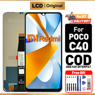 LCD POCO C40 Original lcd hp Layar Sentuh Fullset ori 100% Glass Touchscreen Digitizer COD Pengirima