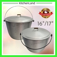 16" / 17" Thick Aluminium Pot / Periuk Tebal Heavy duty Deep Pot