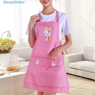 SEPTEMBER Women Apron, Oil-proof Cartoon Rabbit Cooking Apron, Home Cleaning Tools Practical Waterproof With Pocket Kitchen Apron Outdoor Gardening