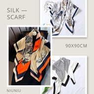 Neck Scarf 90x90cm/Silk Scarf Neck Scarf Wanita