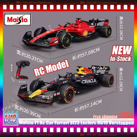 New 1:10 In Stock Maisto Formula 1 Racing Rc Car Ferrari Sf23 Leclerc Sainz Red Bull Rb19 Verstappen