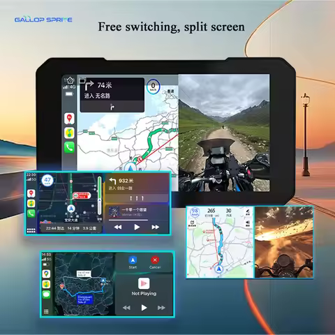 Gallop Sprite 5 inch CarPlay Motorcycle GPS Wireless Navigation Android Auto IPX7 Waterproof Moto Di
