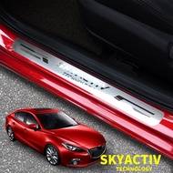 Car Side Door Sill Strips For Mazda 3 6 CX-3 CX-5 CX-30 MX-5 Accessories Anti-scratch foot pedal Pro