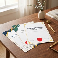 A4 - Sijil Penghargaan / Custom Design / Certificate / Customize Design