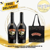 Baileys Irish cream 700ml (Bundle of 2) + Free 1 Baileys Tote bag (Exp: 03/2026)