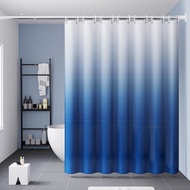 Thickened Waterproof Curtain Bathroom Shower Curtain Set Punch-Free Partition Curtain Waterproof Curtain Door Curtain Bath Water-Repellent Cloth