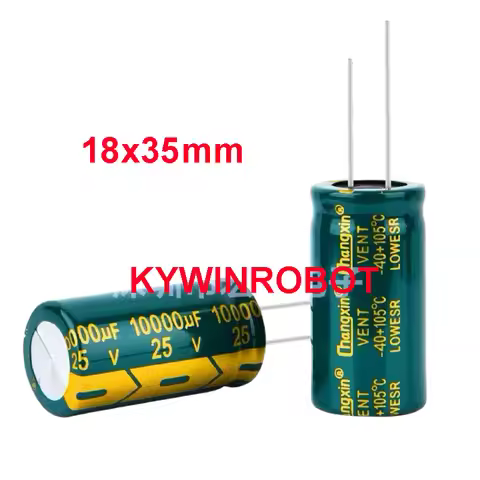 Aluminum Electrolytic Capacitor 25V / 10000 UF 25V/10000UF Electrolytic Capacitor Size 18*35 mm plug