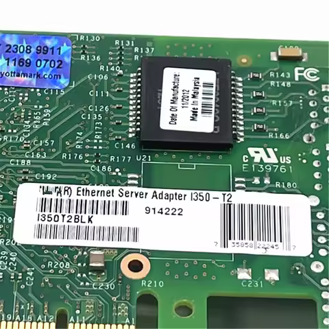 Original I350-T2 PCI-E AM4 Dual-port Gigabit Network Card Ethernet Soft Routing Home NAS Esxi Direct