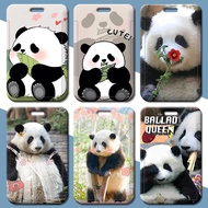 Panda Huahua Lovely ID Card Cover Girls Kids Students Campus Meal Card Bus Card Mrt Work Card Children's Card Holder