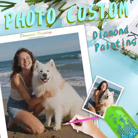 5d Diy Diamond Mosaic Customized Cross Stitch Diamond Painting Embroidery Pet portrait Photo Home De
