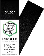 Bright Night Reflective Motorcycle Helmet Safety Tape Decal Sticker Kit DYI (Black, 5x30)