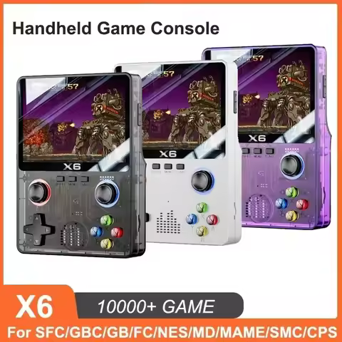 X6 Game Console Retro Video Game Console 3.5'' IPS Screen Portable Handheld Game Player Classic Game