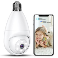 BSWolf 2K Light Bulb Security Camera - 4MP Light Socket Security Camera for Light Bulb Pet Camera Bu