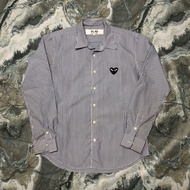 KEMEJA Play cdg comme des garcons stripe heart japan shirt