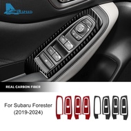 AIRSPEED Soft Carbon Fiber For Subaru Forester 2019-2024 Window Switch Decorative Trim Sticker Inter