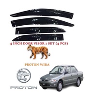 PROTON WIRA SEDAN AEROBACK 10CM 4” INCH Door Visor With Logo Air Press Car Window