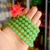 Dây chuỗi xanh dài tua đỏ 108 hạt đeo cổ-lần hạt