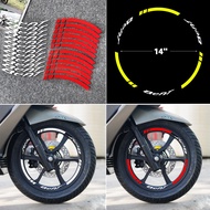 14" Beat Wheel Hub Inner Motorycycle Sticker Motor Scooter Locomotive Rim Strips Decal Motorcycle Accessories for Honda Beat Fi V2